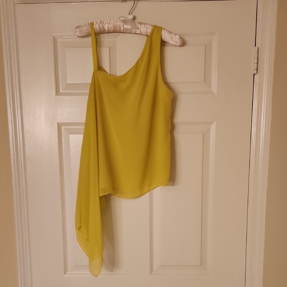 Vibrant Yellow Asymmetrical Top